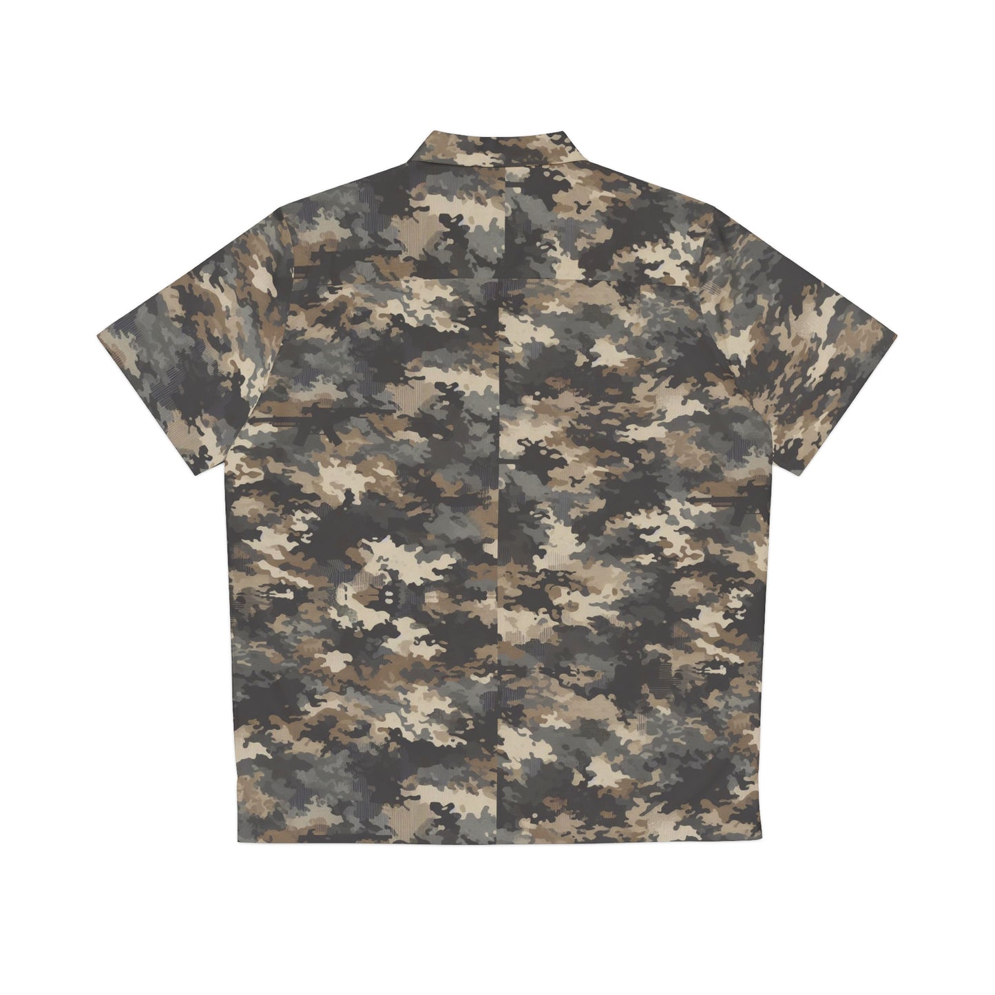 TactiCraft Casual Combat Camo Men's Hawaiian Shirt (AOP)