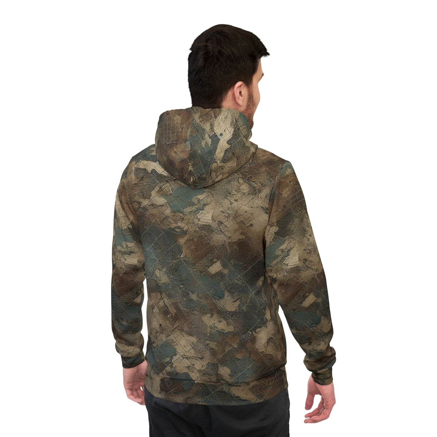 Seek First Outdoors Blotchy Topo Camo Athletic Hoodie (AOP)
