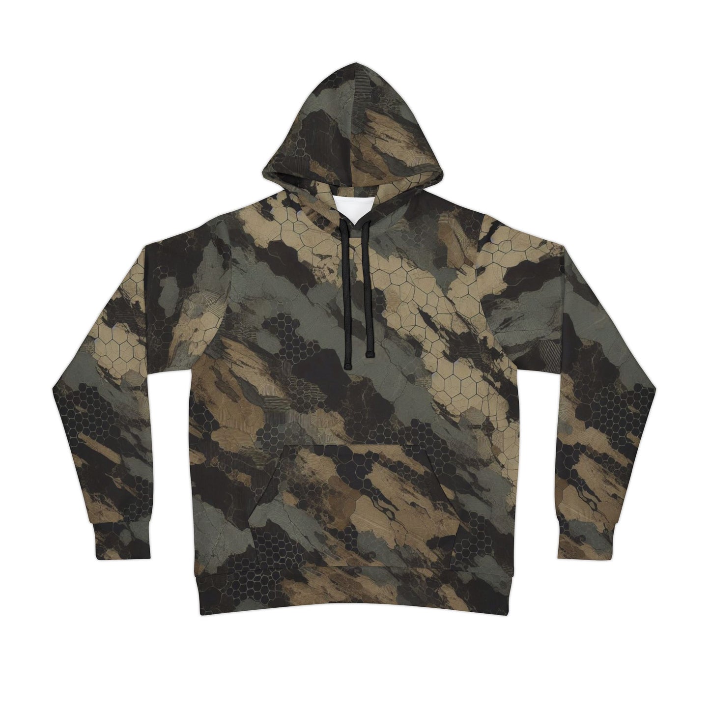 TactiCraft Ripped Honeycomb camo Athletic Hoodie (AOP)