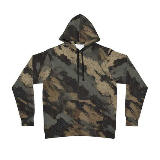 TactiCraft Ripped Honeycomb camo Athletic Hoodie (AOP)