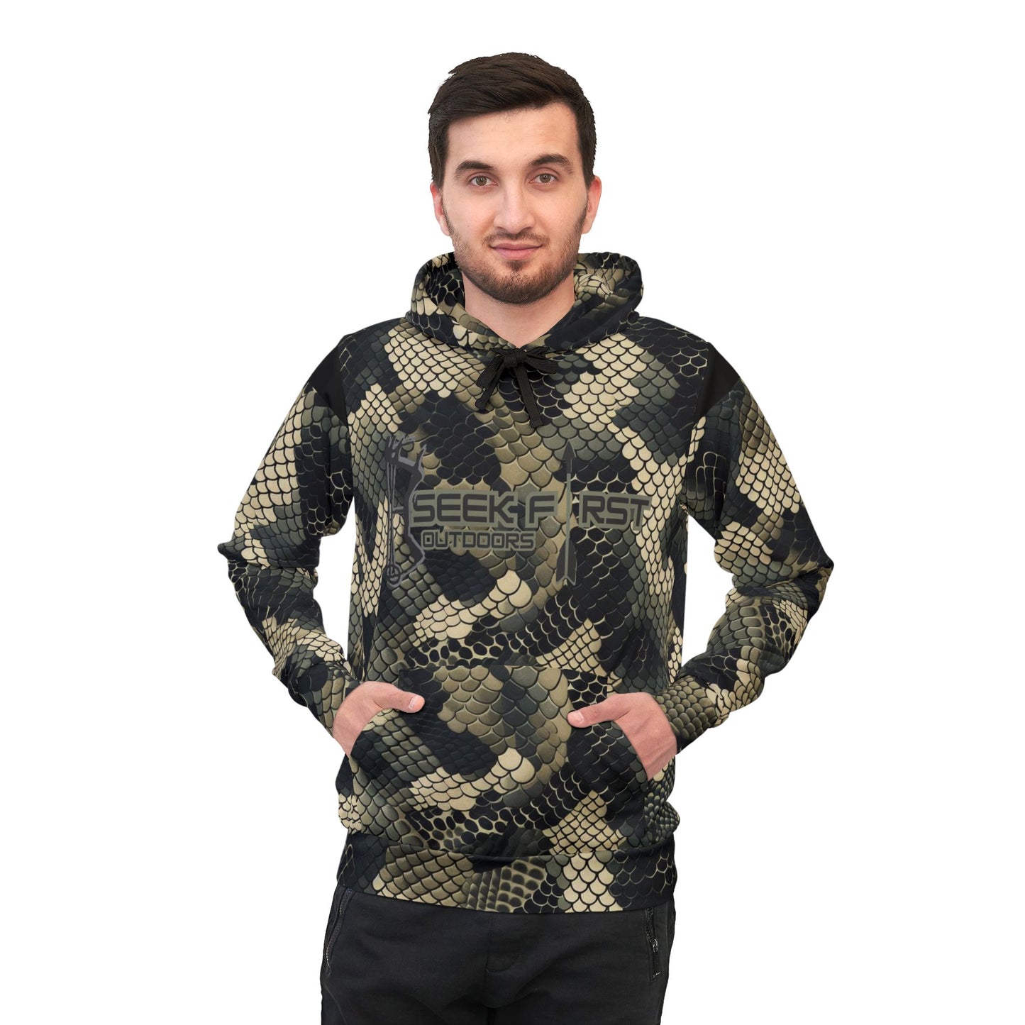 Seek First Outdoors Copperhead Camo Athletic Hoodie (AOP)