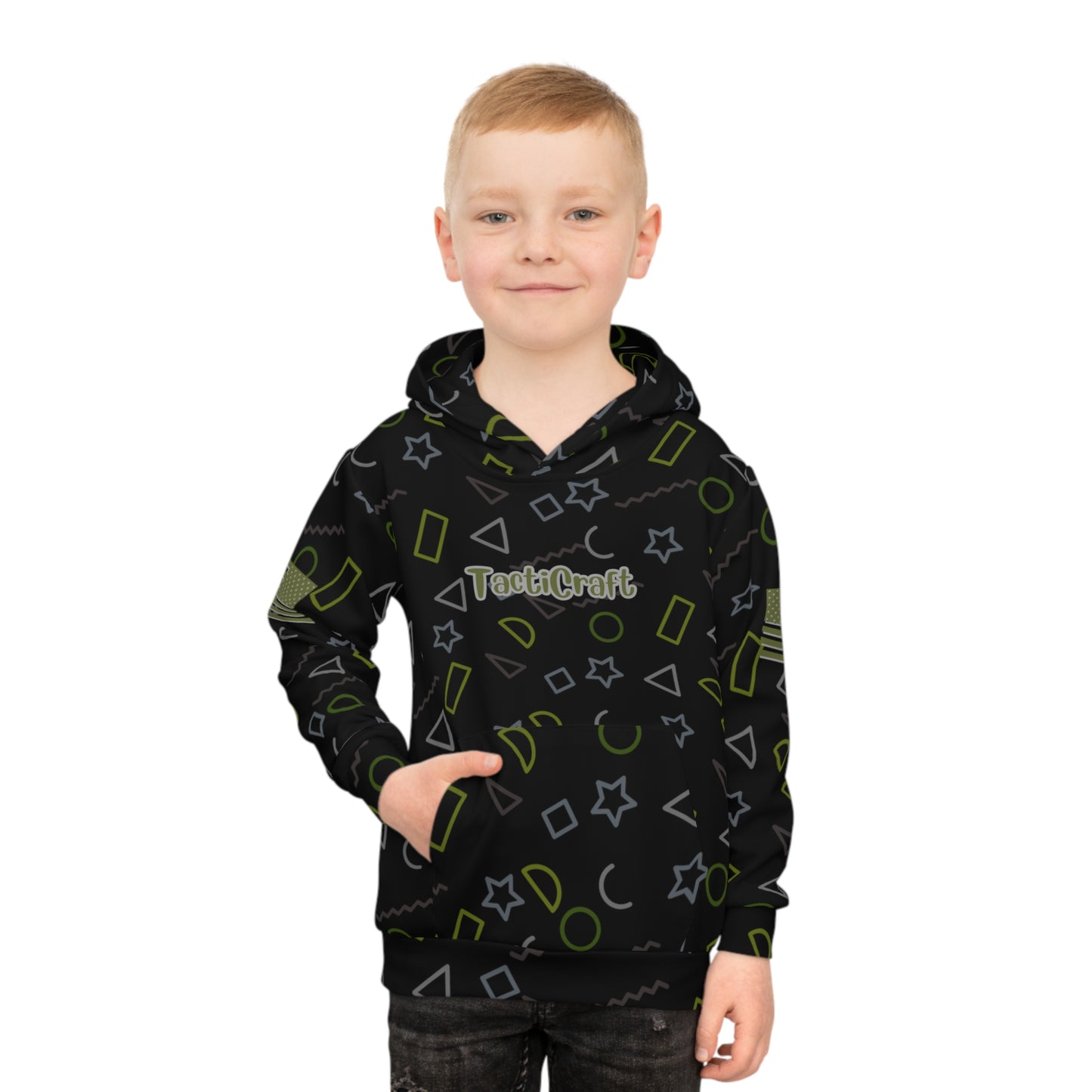 TactiCraft Subdued Party Confetti Children's Hoodie (AOP)