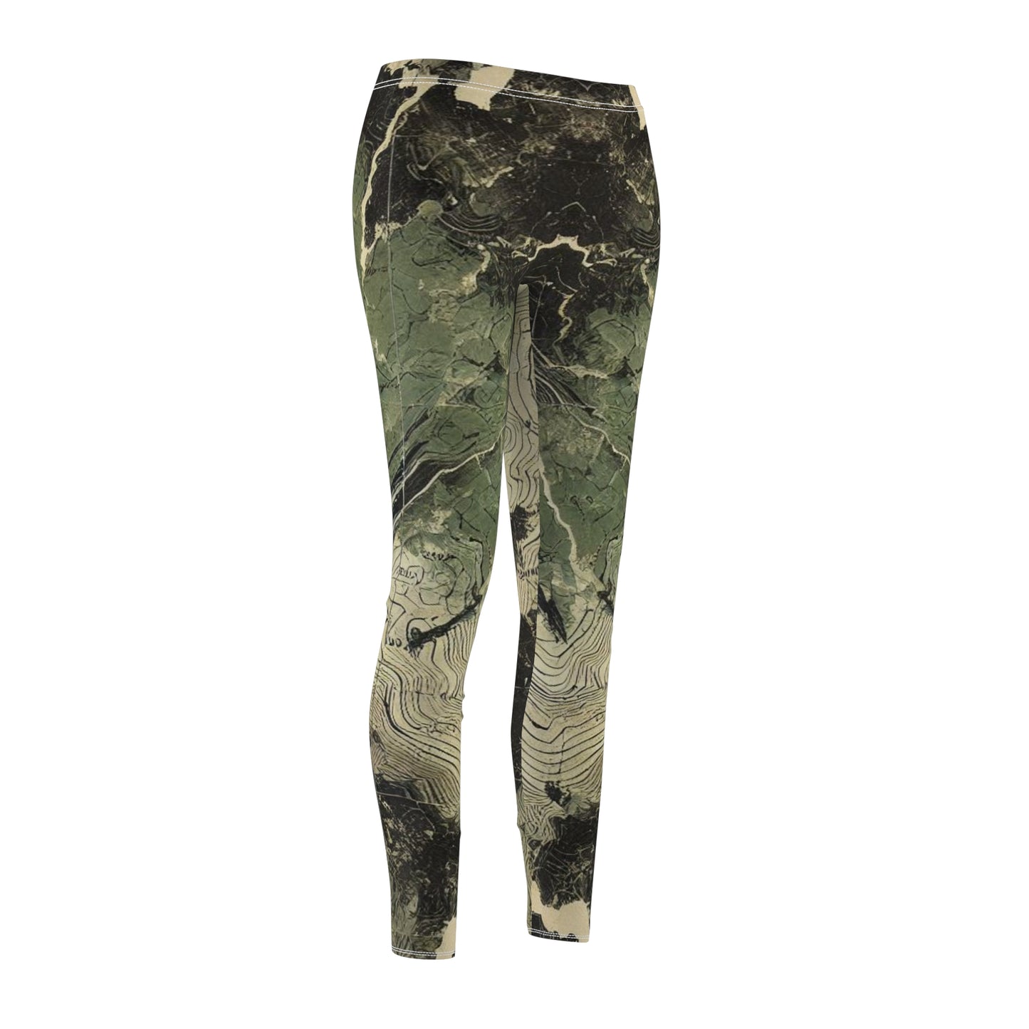 Topo Camo Women's Cut & Sew Casual Leggings (AOP)