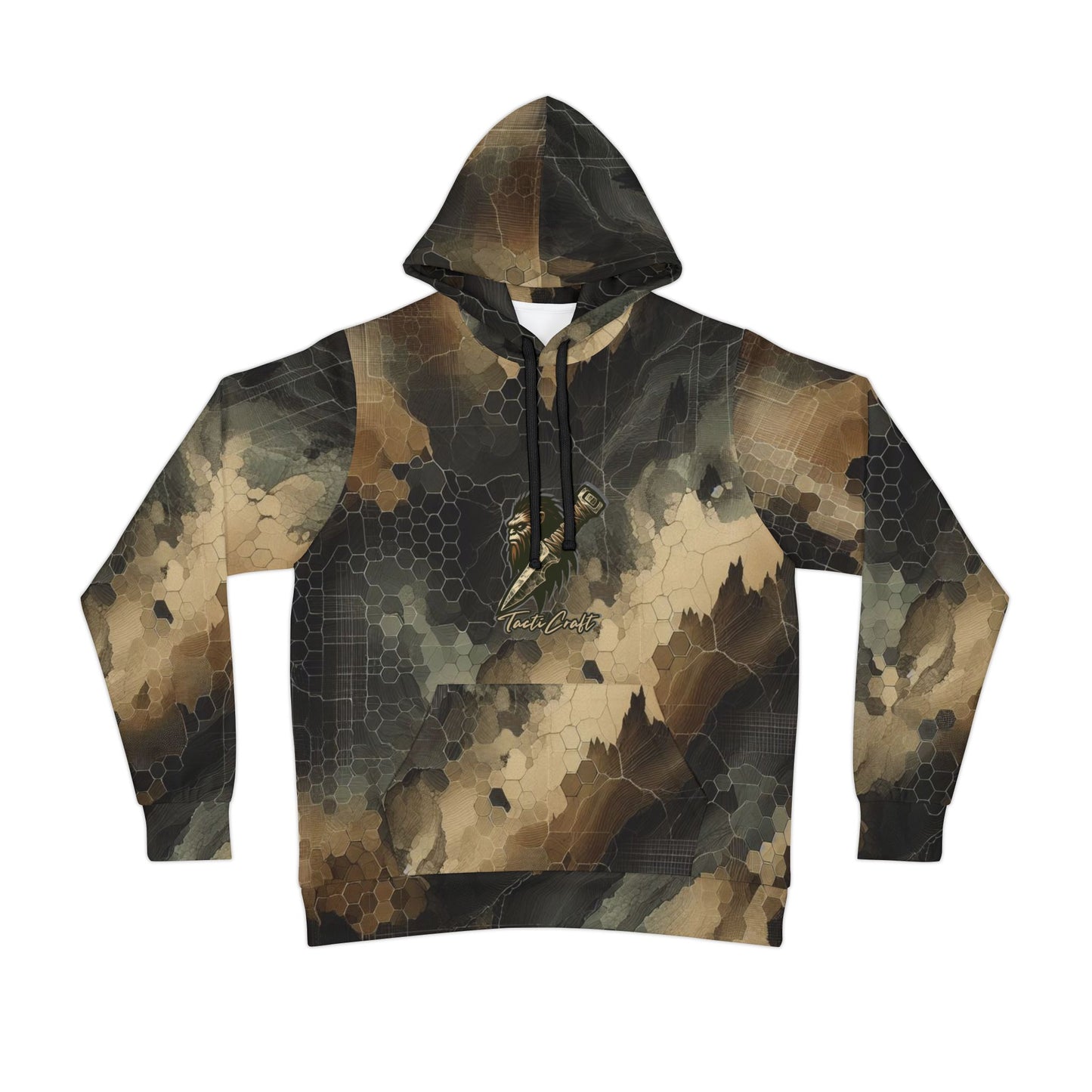 TactiCraft Rip Torn Honeycomb Camo Athletic Hoodie (AOP)