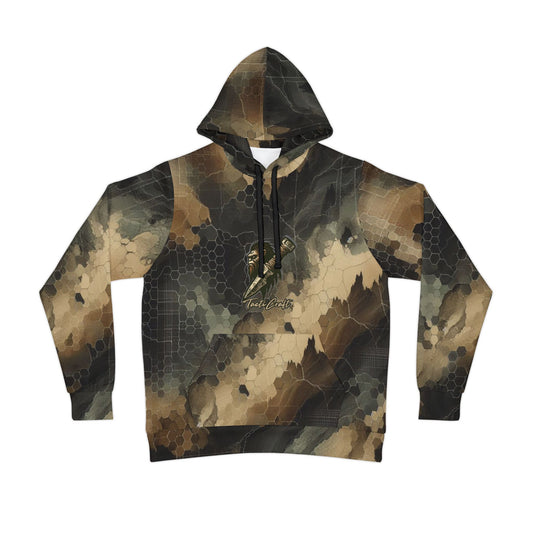 TactiCraft Rip Torn Honeycomb Camo Athletic Hoodie (AOP)