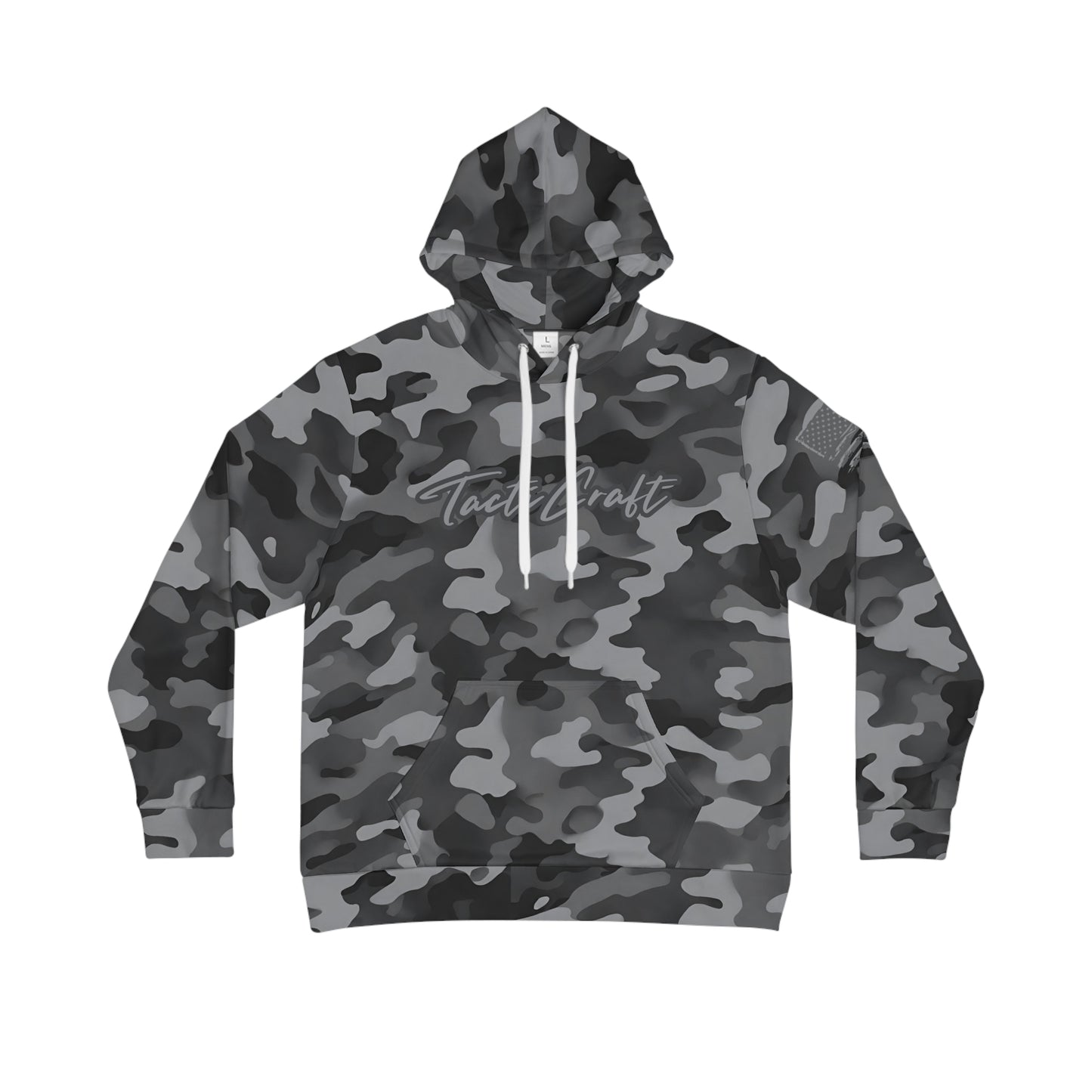 TactiCraft Urban Black Gray Camo Men's Hoodie (AOP)