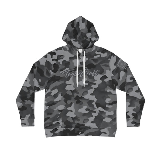 TactiCraft Urban Black Gray Camo Men's Hoodie (AOP)