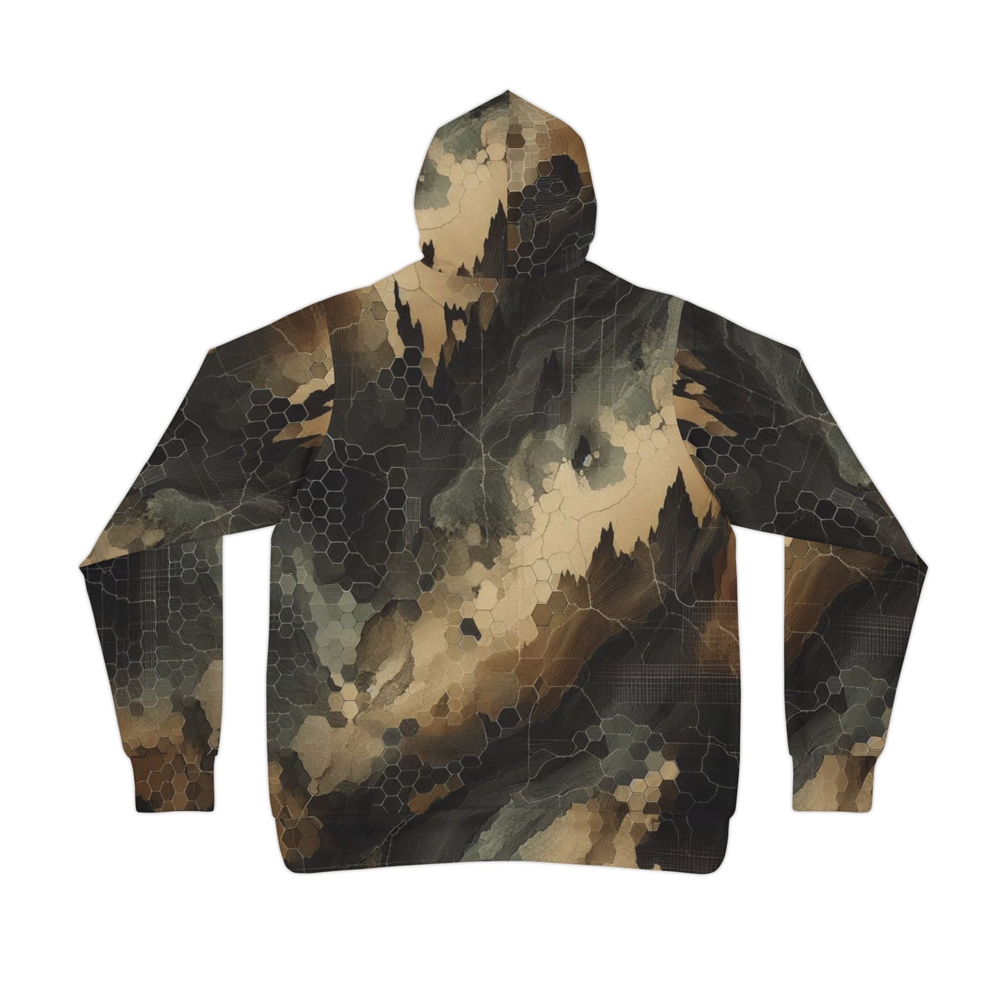 TactiCraft Rip Torn Honeycomb Camo Athletic Hoodie (AOP)