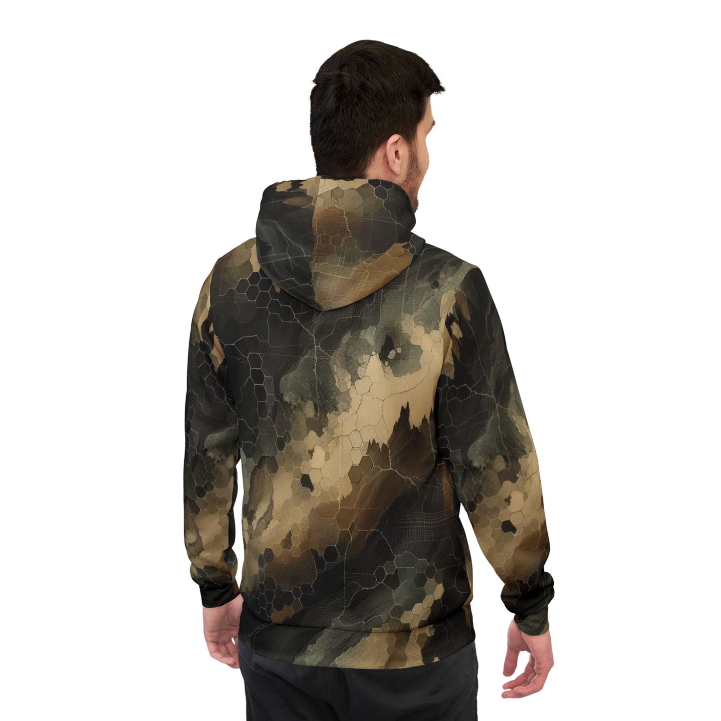 TactiCraft Rip Torn Honeycomb Camo Athletic Hoodie (AOP)