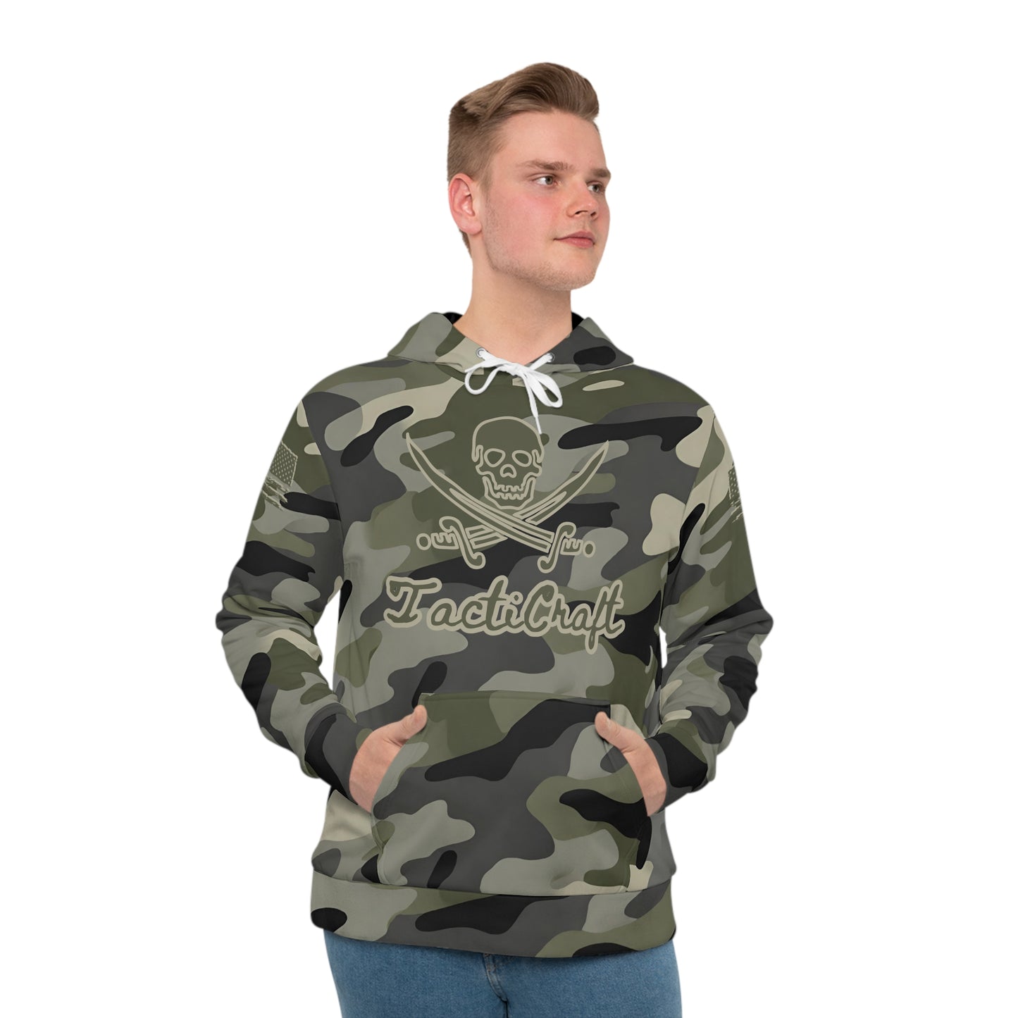 TactiCraft Multicamouflage Woodland Men's Hoodie (AOP)