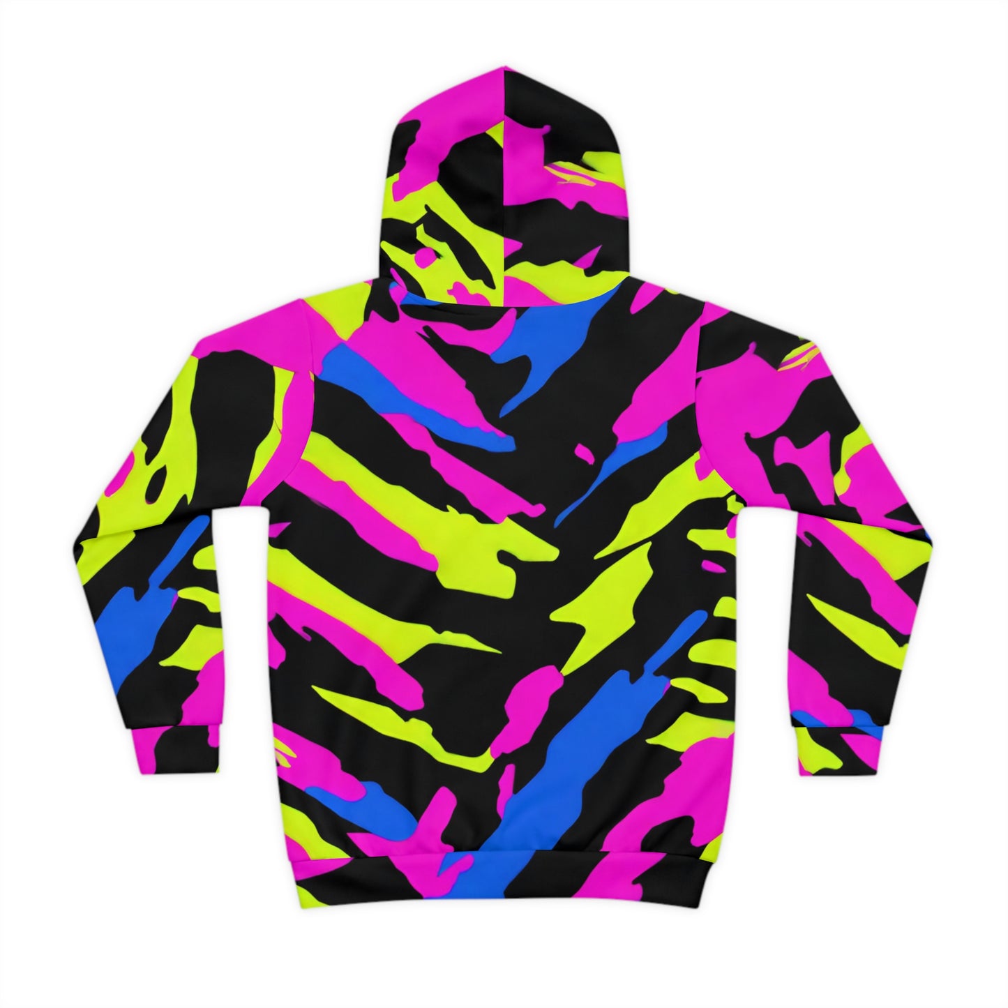 TactiCraft Neon Tiger Stripe Camo Children's Hoodie (AOP)