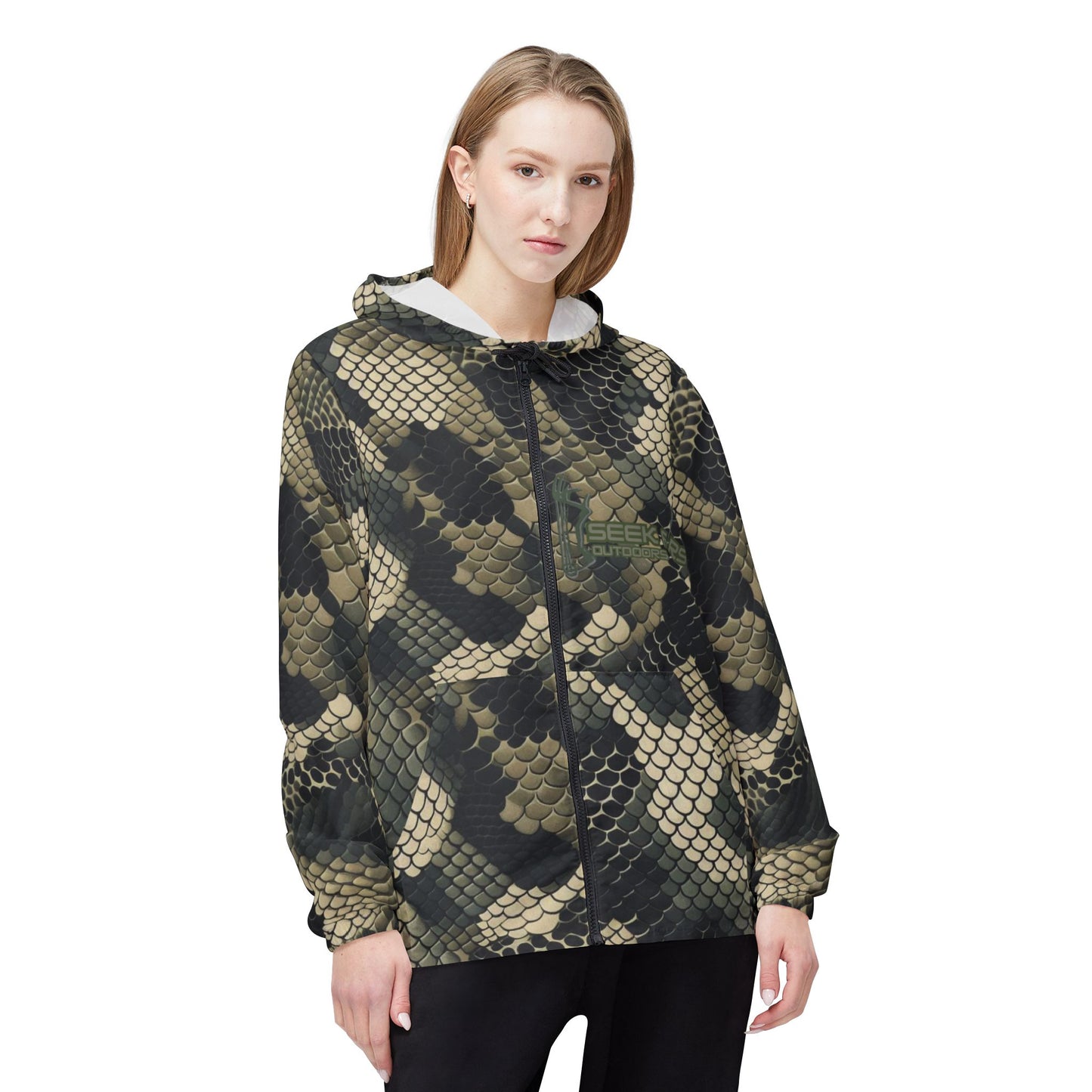 Seek First Outdoors Copperhead Camo Windbreaker Jacket (AOP)