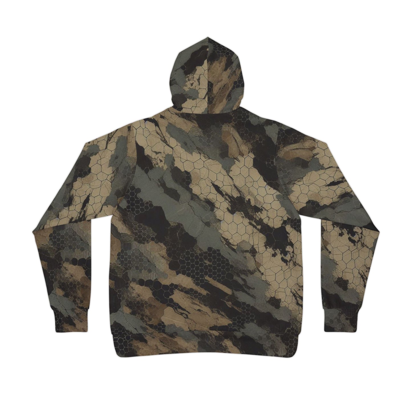 TactiCraft Ripped Honeycomb camo Athletic Hoodie (AOP)