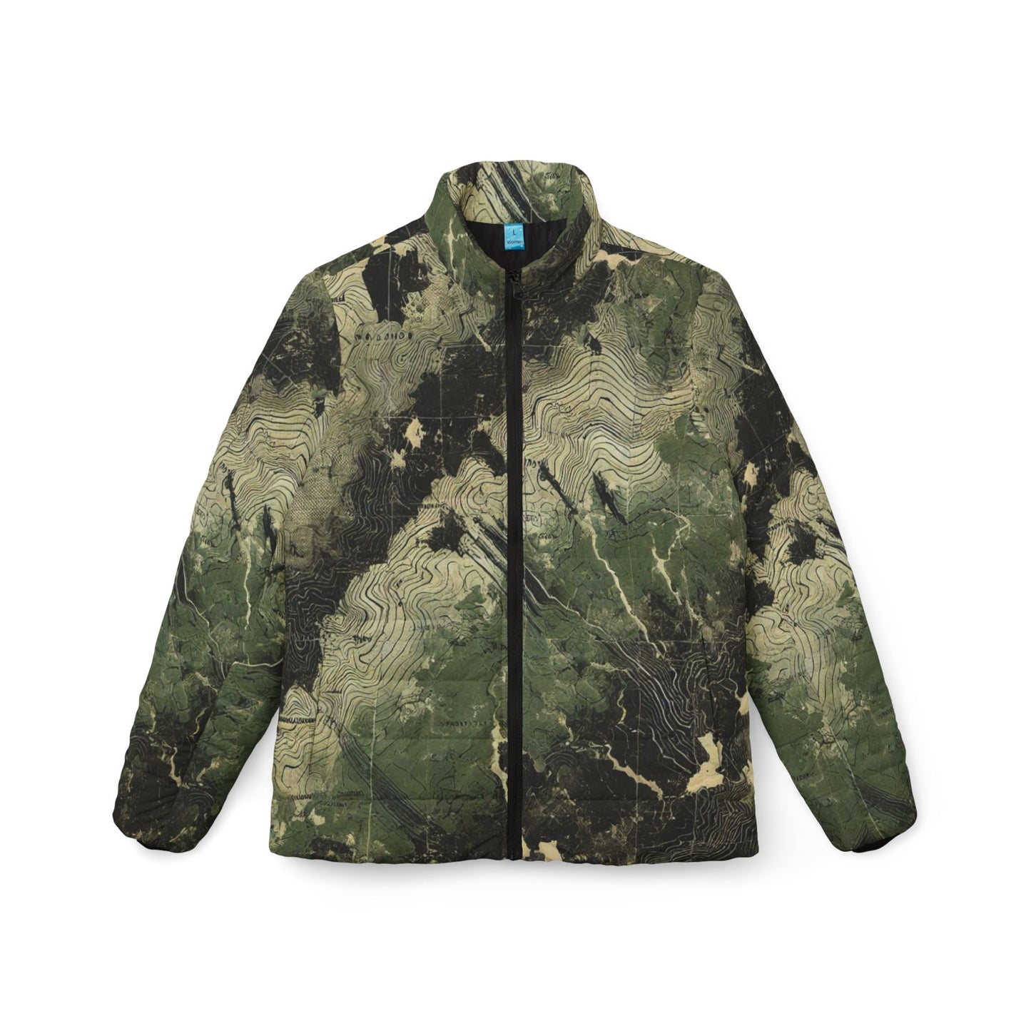 Topo Camo Women’s Puffer Jacket (AOP)