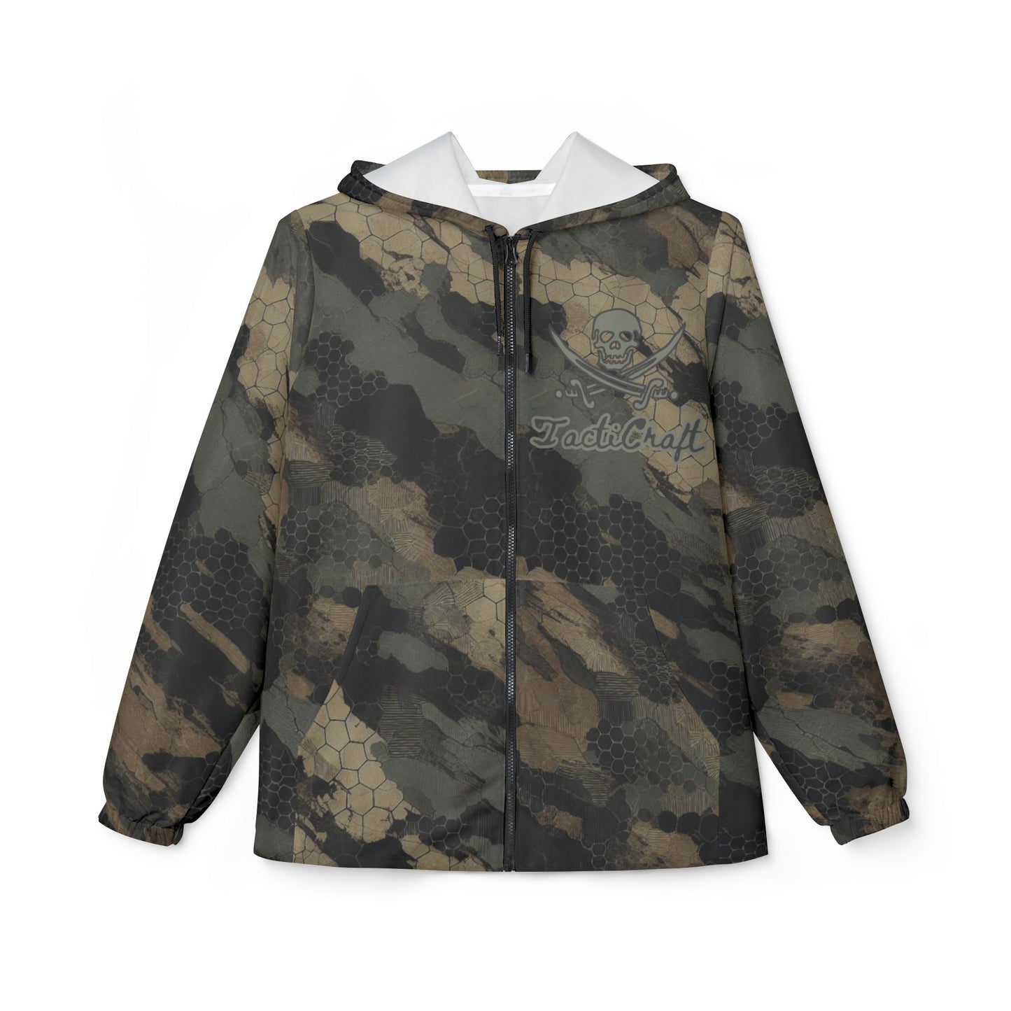 TactiCraft Ripped Honeycomb camouflage Windbreaker Jacket (AOP)