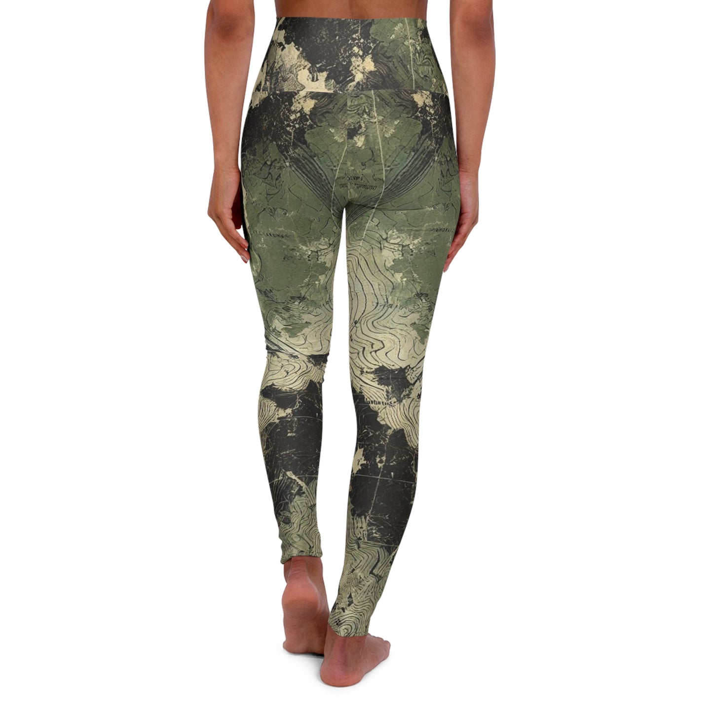 Topo Camo Womens High Waisted Yoga Leggings (AOP)