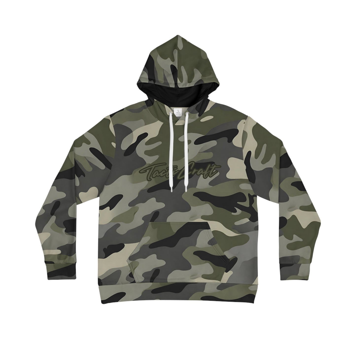 TactiCraft Woodland Blob Camouflage Men's Hoodie (AOP)