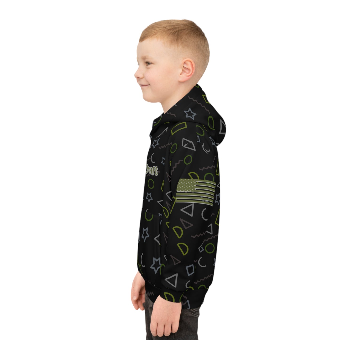 TactiCraft Subdued Party Confetti Children's Hoodie (AOP)