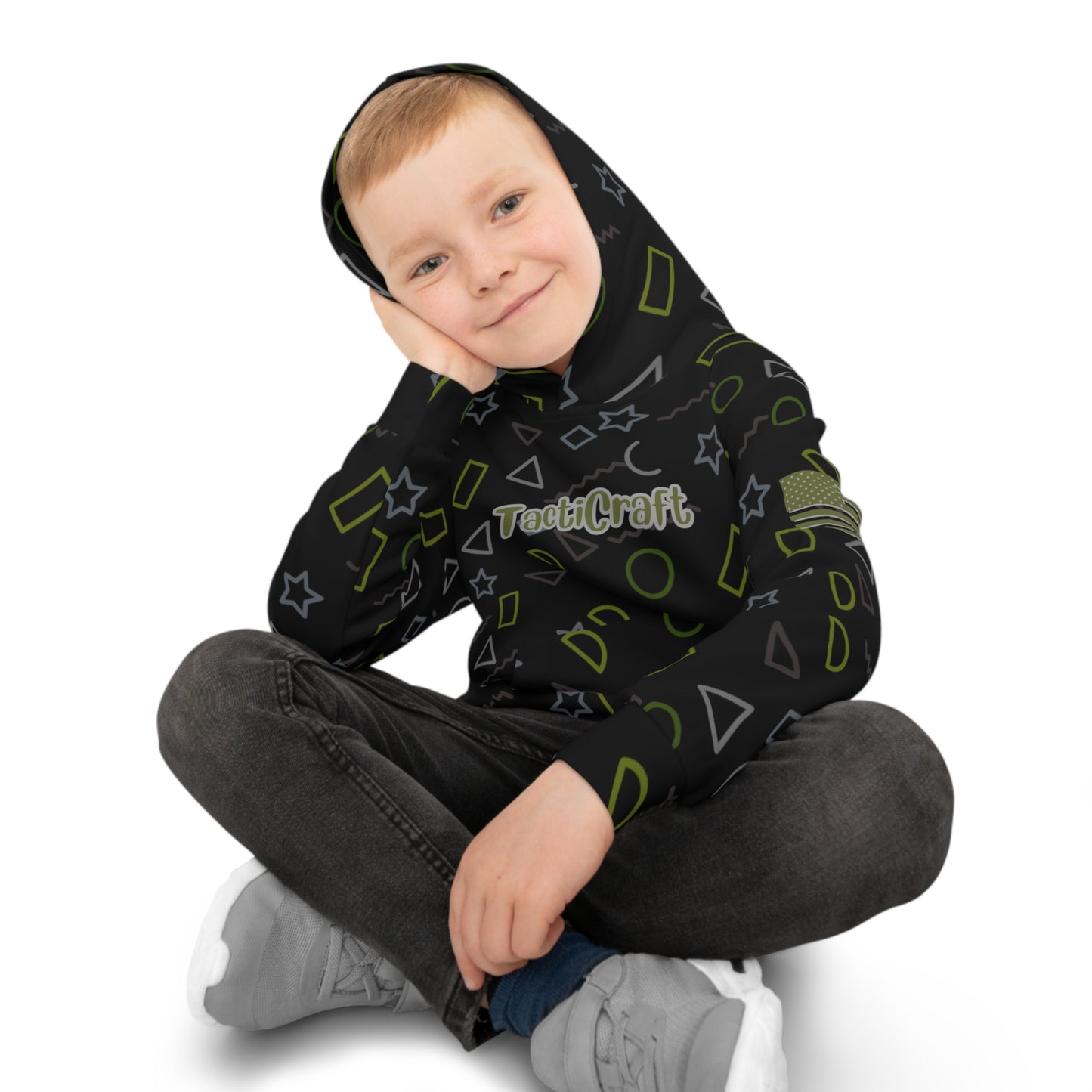 TactiCraft Subdued Party Confetti Children's Hoodie (AOP)