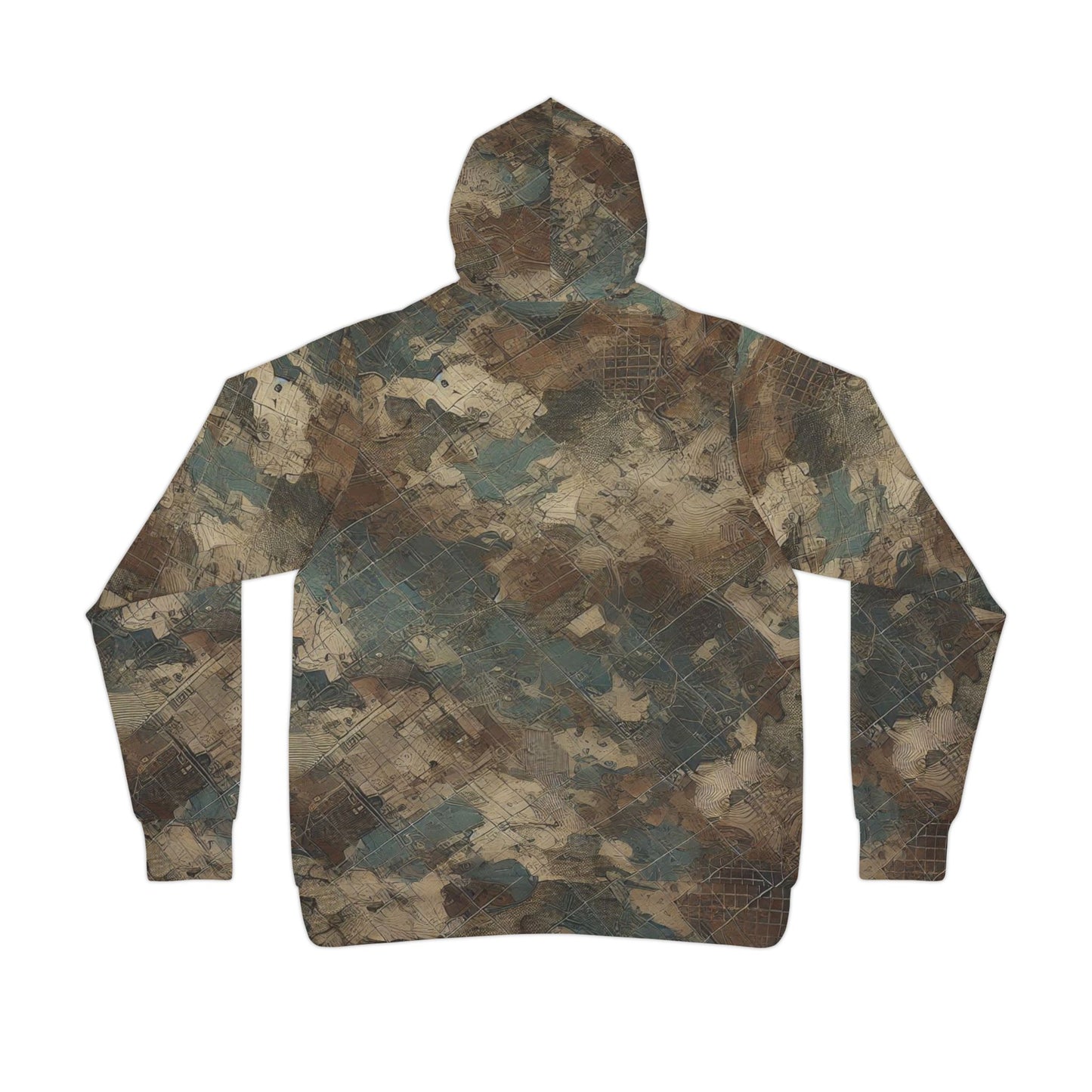 Seek First Outdoors Blotchy Topo Camo Athletic Hoodie (AOP)