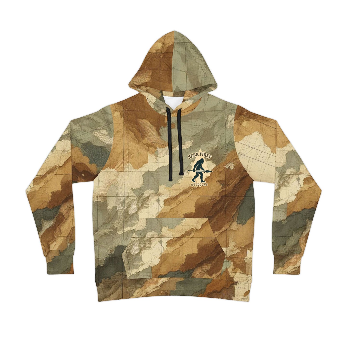 Seek First Outdoors Rip Torn Topo Camo Athletic Hoodie (AOP)
