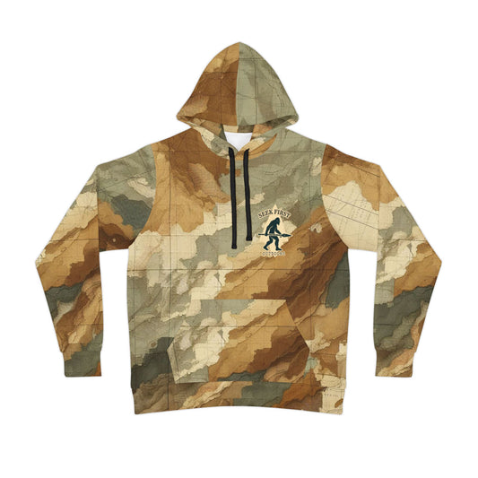 Seek First Outdoors Rip Torn Topo Camo Athletic Hoodie (AOP)