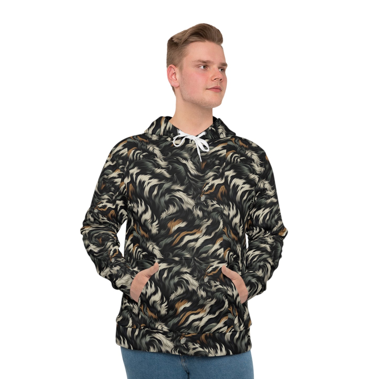 TactiCraft Tiger Camo Men's Hoodie (AOP)