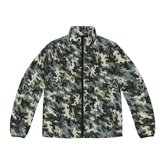 Tacti Craft Blob Camo Men's Puffer Jacket (AOP)
