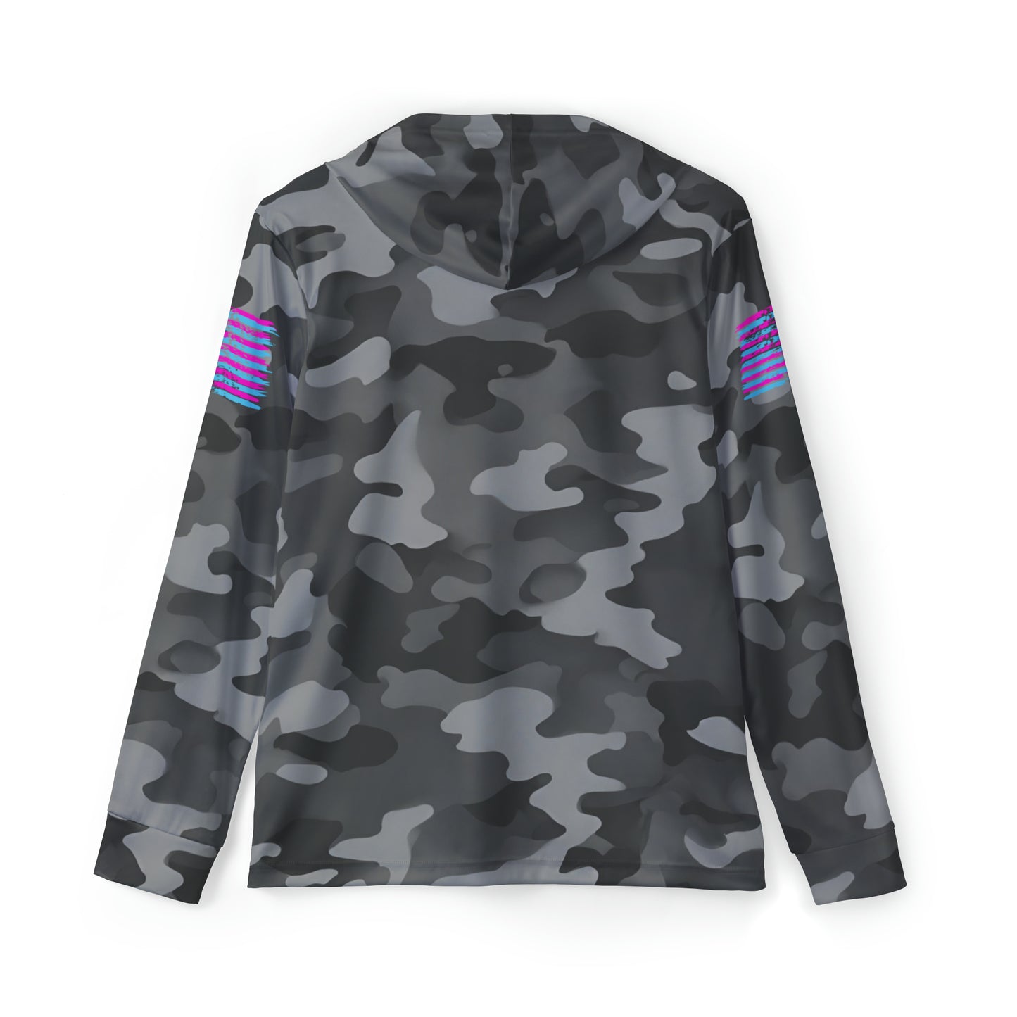 TactiCraft Neon American Flag Urban Camo Men's Sports Warmup Hoodie (AOP)