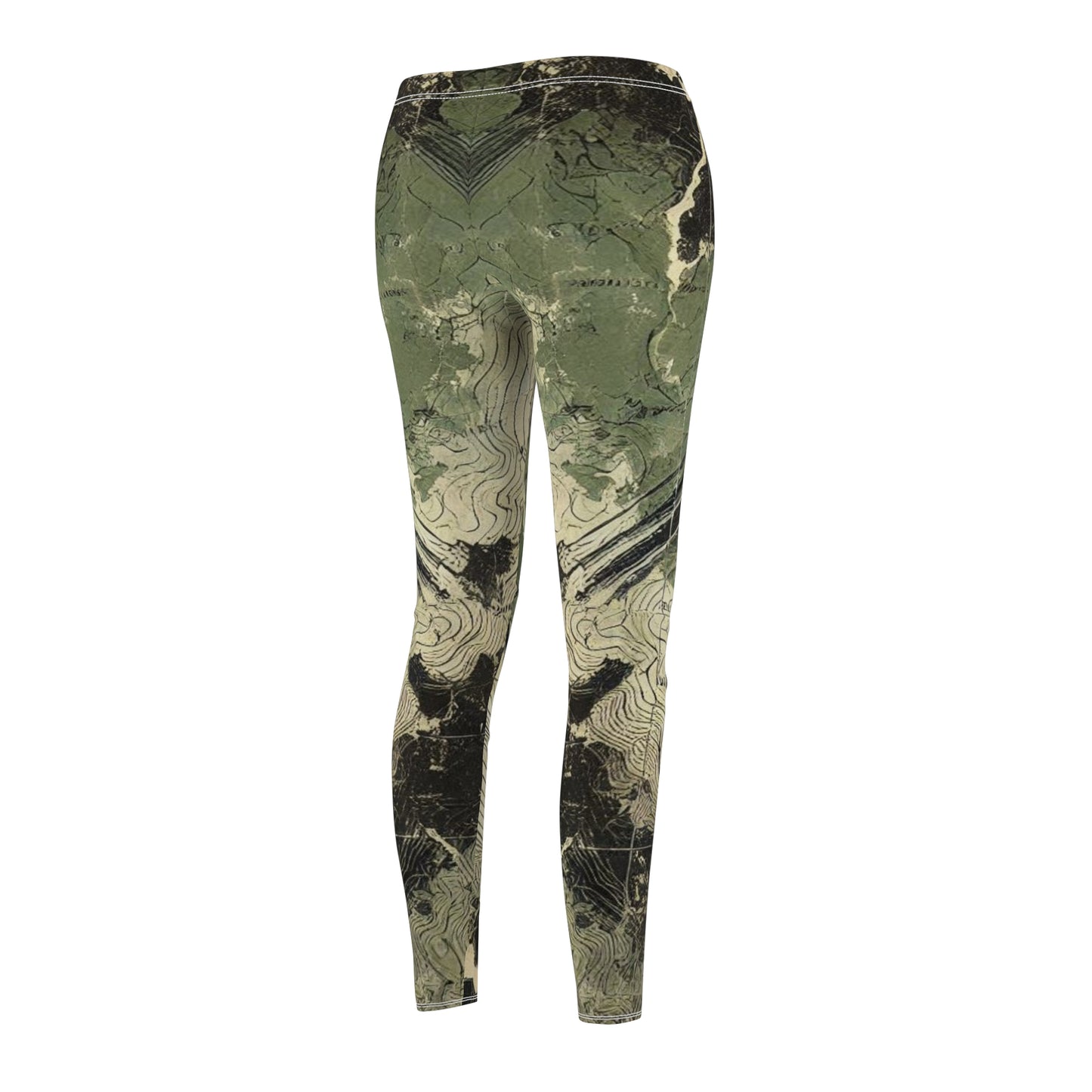 Topo Camo Women's Cut & Sew Casual Leggings (AOP)