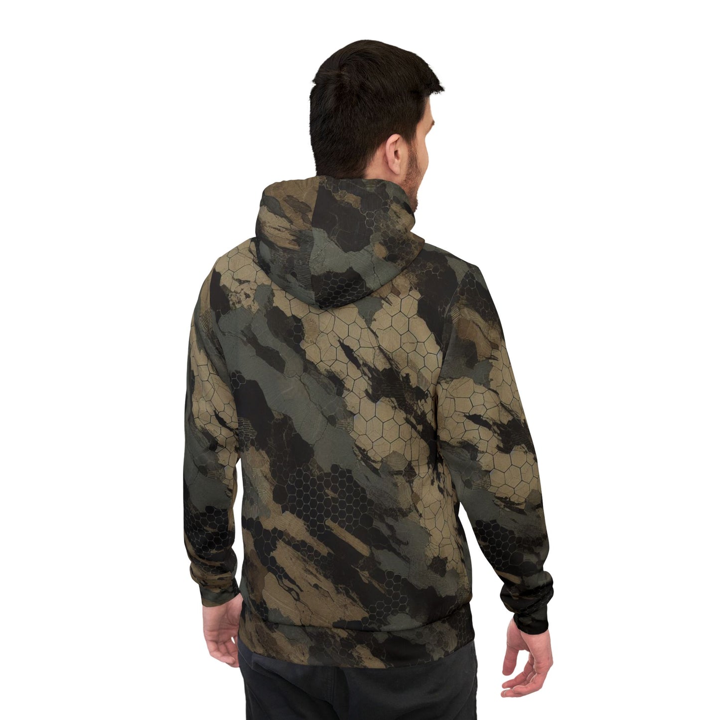 TactiCraft Ripped Honeycomb camo Athletic Hoodie (AOP)